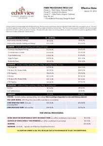 FIBER PROCESSING PRICE LIST  76 JUPITER RD, WEAVERVILLE, NC4237  Group A – Wool, Llama, Huacaya Alpaca