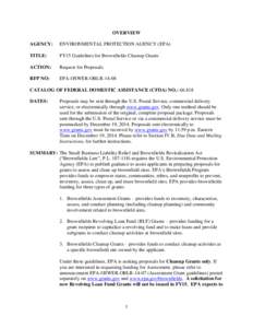 FY15 Guidelines for Brownfields Cleanup Grantsv