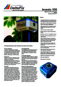 Invenio 1DII Digital camera for microscopes USB 2.0 Windows Vista / XP / 7  Features: