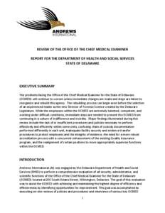 Quality assurance / Government / Public safety / Public administration / Ontario Centre of Forensic Sciences / Office of Chief Medical Examiner of the City of New York / United States Department of Homeland Security / Drug Enforcement Administration