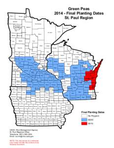 Kittson  Green Peas[removed]Final Planting Dates St. Paul Region