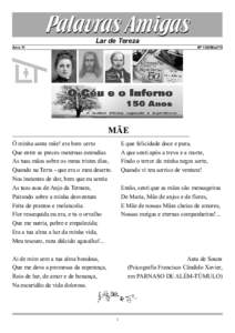 Lar de Tereza Nº 136/Mai/15 Ano 11  MÃE