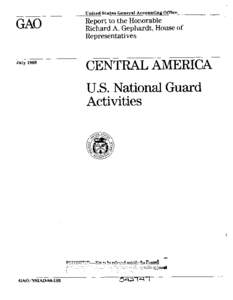 NSIAD[removed]Central America: U.S. National Guard Activities