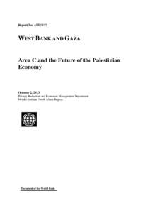 Report No. AUS2922  WEST BANK AND GAZA