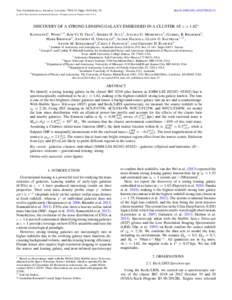 The Astrophysical Journal Letters, 789:L31 (6pp), 2014 July 10 ! C[removed]doi:[removed][removed]L31