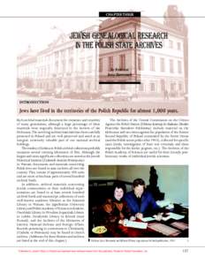 CHAPTER THREE  JEWISH GENEALOGICAL RESEARCH IN THE POLISH STATE ARCHIVES by Professor Jerzy Skowronek