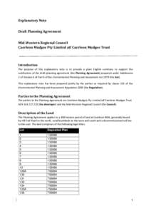 Explanatory Note Draft Planning Agreement Mid-Western Regional Council Caerleon Mudgee Pty Limited atf Caerleon Mudgee Trust  Introduction