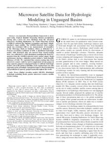 IEEE GEOSCIENCE AND REMOTE SENSING LETTERS, VOL. 9, NO. 4, JULYMicrowave Satellite Data for Hydrologic Modeling in Ungauged Basins