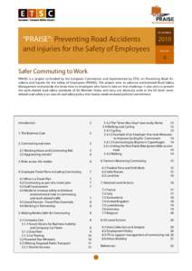 NOVEMBER  “PRAISE”: Preventing Road Accidents and injuries for the Safety of Employees  2010