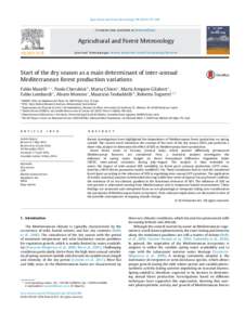 Start of the dry season as a main determinant of inter-annual Mediterranean forest production variations