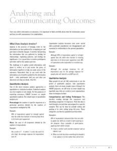 SMART Outcome Measurement Guide - Analyzing and Communicating Outcomes - SMART Fund - Sharon Martin Community Health Fund - Vancouver Coastal Health