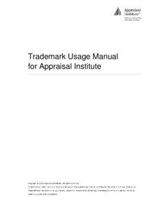 Trademark Usage Manual for Appraisal Institute