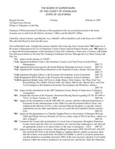 February 6, [removed]Board of Supervisors Minutes