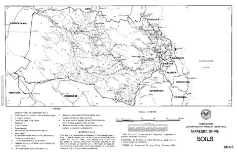 DISCLAIMER: This is a scanned image and some detail may be illegible or lost. While every care is taken to ensure the accuracy of this product, the Department of Natural Resources and Mines makes no representations or wa