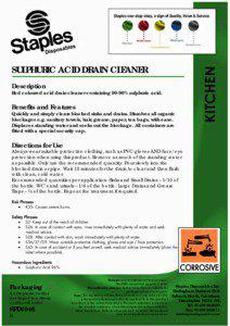 Occupational safety and health / Mineral acids / Risk and Safety Statements / Personal protective equipment / Sulfuric acid / Drain / Chemistry / Drain cleaner / Plumbing