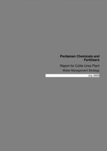 Perdaman Chemicals and Fertilisers Report for Collie Urea Plant Water Management Strategy July 2009