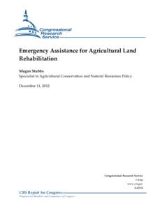 Emergency Assistance for Agricultural Land Rehabilitation