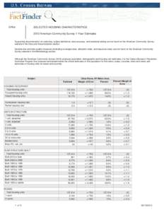 DP04  SELECTED HOUSING CHARACTERISTICS 2012 American Community Survey 1-Year Estimates  Supporting documentation on code lists, subject definitions, data accuracy, and statistical testing can be found on the American Com