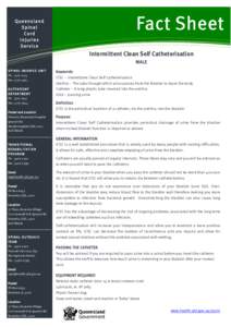 Intermittent Clean Self Catheterisation for Males