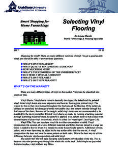 extension.usu.edu  Smart Shopping for Home Furnishings  Selecting Vinyl