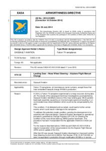 AD 2013-0128R1 [CORRECTED] (task[removed]Dassault 7X NWS AFM Amendment