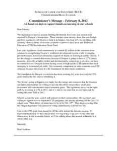 Microsoft Word - Commissioners_Message_February_8,_2012.doc