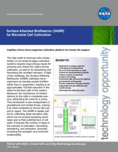 NASA Technology Opportunity: Surface Attached BioReactor (SABR)