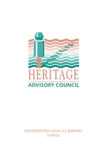 HERITAGE  ADVISORY COUNCIL NINETEENTH ANNUAL REPORT[removed]