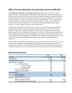 Probation / Offender workforce development / The Doe Fund / Workforce development / Justice / Ethics / Law / Federal assistance in the United States / Temporary Assistance for Needy Families / United States Department of Health and Human Services