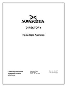 DIRECTORY Home Care Agencies   