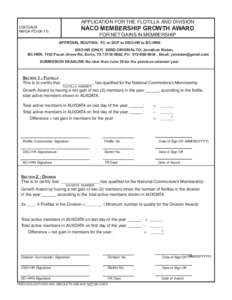 APPLICATION FOR THE FLOTILLA AND DIVISION  NACO MEMBERSHIP GROWTH AWARD USCGAUX NMGA-FD[removed])