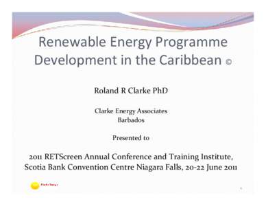 Renewable Energy and the Barbados Industrial Sector