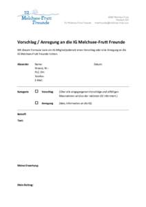 IG Melchsee-Frutt Freunde[removed]Melchsee-Frutt Postfach 253 [removed]