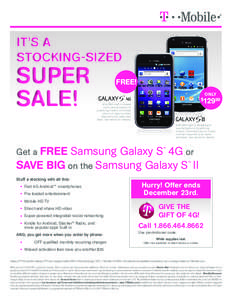 T-Mobile USA / Samsung Galaxy / 4G / Rebate / Technology / Computing / Electronics / T-Mobile myTouch 4G / Android devices / Smartphones / Samsung Galaxy S