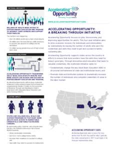 NATIONAL NECESSITY  WWW.ACCELERATINGOPPORTUNITY.ORG NATIONAL NECESSITY  MILLIONS OF ADULTS NEED ACCESS TO