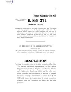 IV  House Calendar No. 65 113TH CONGRESS 1ST SESSION