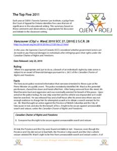 Politics of Canada / Legal remedy / Law / Case law / Canada / Canadian Civil Liberties Association / Bivens v. Six Unknown Named Agents / Canadian Charter of Rights and Freedoms / Damages / Tort