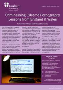 Pornography / Pornography law / Rape pornography / Section 63 of the Criminal Justice and Immigration Act / Pornography by region / Zoophilia / Sexual assault / Anti-pornography movement / Adult film industry regulations / Human sexuality / Human behavior / Rape