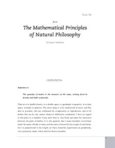 Text 3b from The Mathematical Principles of Natural Philosophy by Isaac Newton