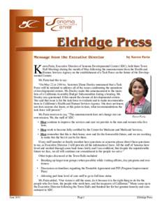 Sonoma Developmental Center, Eldridge Press, June 2013