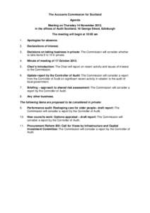 Accounts Commission Agenda 14 Nov 2013