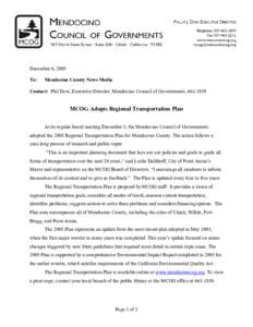 MCOG Press Release[removed]RTP Adopted