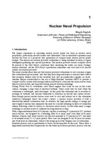 1 Nuclear Naval Propulsion Magdi Ragheb