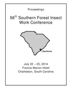 Proceedings th 56 Southern Forest Insect Work Conference