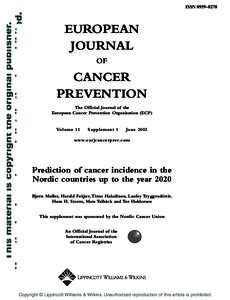 ISSN 0959–8278  EUROPEAN JOURNAL OF