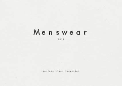 Menswear 2013 Marieke  Lisan