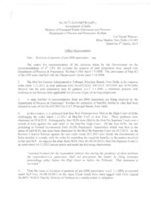 No[removed]AJ09-P&PW(A)(Pt.) Government of India Ministry of Personnel Public Grievances and Pensions Department of Pension and Pensioners Welfare Lok Nayak Bhawan, Khan Market, New Delhi-ll0 003