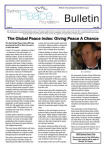 Website: www.sydneypeacefoundation.org.au  Bulletin Issue 23  June 2009