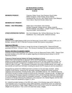 AIR RESOURCES COUNCIL MINUTES OF MEETING #[removed]MEMBERS PRESENT: