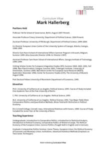 Political economy / University of Mannheim / Education / Stephen Silvia / Germany / Frank Schimmelfennig / Center for European Integration Studies / Sam Nunn School of International Affairs / Academia